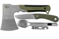 Gerber Pack Hatchet, Spine Fixed Knife & Devour Spork Box EFS